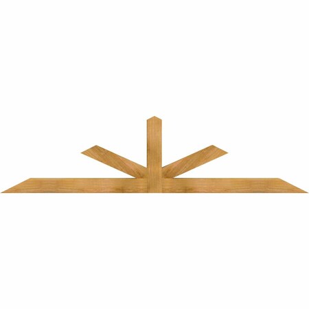 Ekena Millwork Saratoga Rough Sawn Timber Gable Bracket, Western Red Cedar, 84"W x 21"H x 4"D x 4"F, 6/12 Pitch GBW084X21X0404SAR00RWR